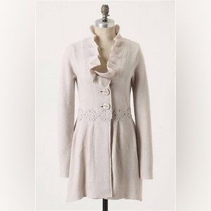 Anthro Charlie and Robin grey button sweater, size small